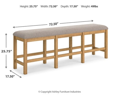 Havonplane 72" Counter Height Dining Bench