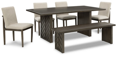 Arkenton Dining Table, 4 Chairs and Bench