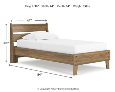 Deanlow Twin Platform Panel Bed