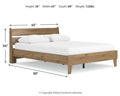 Deanlow Queen Platform Panel Bed