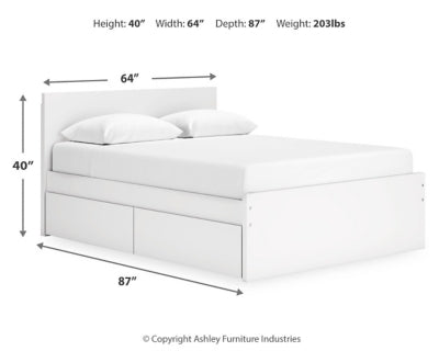 Onita Queen Panel Platform Bed with 2 Side Storage