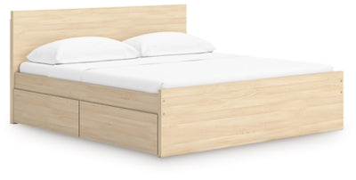 Onita King Panel Platform Bed with 2 Side Storage