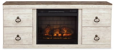 Mueble de TV Willowton con chimenea eléctrica