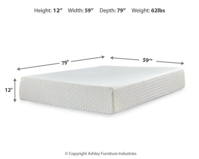 Chime 12 Inch Memory Foam Queen Mattress in a Box