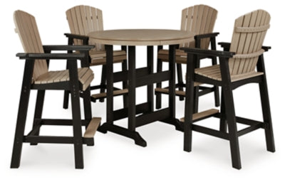 Mesa de comedor de altura de mostrador para exterior Faïren Trail con 2 taburetes de bar