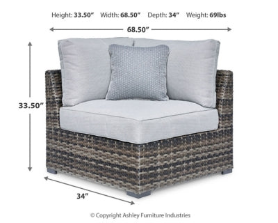 Harbor Court Corner with Cushion (Set of 2)