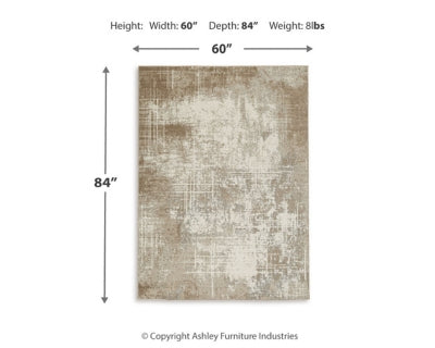 Grifflain 5'1" x 7' Washable Rug