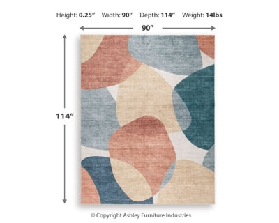 Chanleigh Washable 7'6" x 9'6" Area Rug