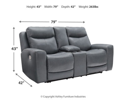 Mindanao Power Reclining Loveseat with Console