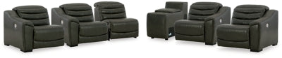 Center Line 3-Piece Sectional Sofa and 3-Piece Loveseat with Console
