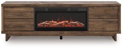 Mueble para TV Zadilyn de 72" con chimenea eléctrica