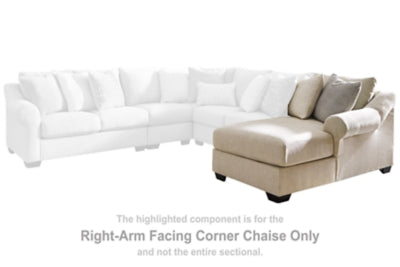 Carnaby chaise de esquina con brazo derecho frontal
