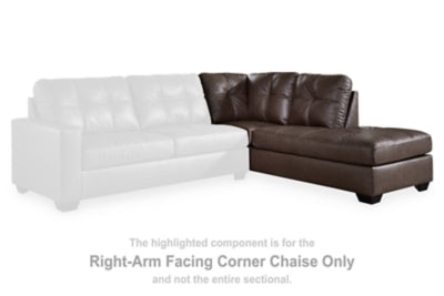 Chaise esquinera Barlin Mills con brazo derecho