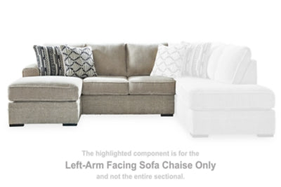 Chaise de sofá Calnita con brazo izquierdo