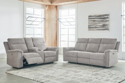 Barnsana Power Reclining Sofa and Loveseat