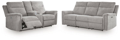 Barnsana Power Reclining Sofa and Loveseat