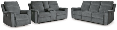 Barnsana Power Reclining Sofa, Loveseat and Recliner
