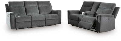 Barnsana Power Reclining Sofa and Loveseat