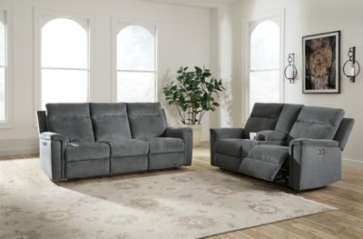 Barnsana Power Reclining Sofa and Loveseat