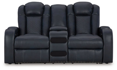 Fyne-Dyme Power Reclining Loveseat with Console