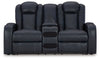 Fyne-Dyme Power Reclining Loveseat with Console