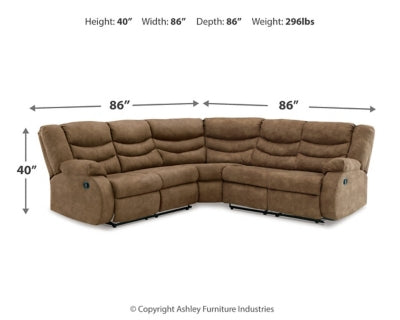 Partymate 2-Piece Reclining Sectional