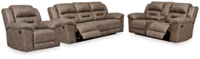 Stoneland Reclining Sofa, Loveseat and Recliner