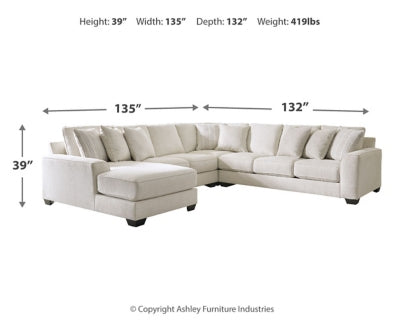 Lerenza 4-Piece Sectional with Chaise