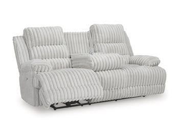 Technique Power Reclining Sofa with Drop Down Table