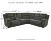 Nettington 3-Piece Power Reclining Sectional