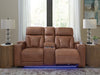 Point Clear Power Reclining Loveseat with Console