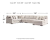 Larce 5-Piece Sectional with Chaise