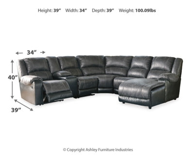 Sillón reclinable Nantahala con brazo izquierdo