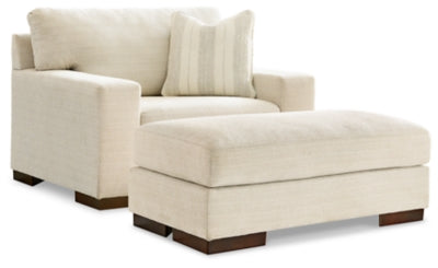 Sillón y otomana Maggie de gran tamaño