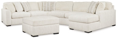 Chessington 4-Piece Sectional and Oversized Accent Ottoman