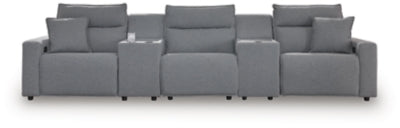 Seccional reclinable eléctrico Modmax II de 5 piezas con consolas