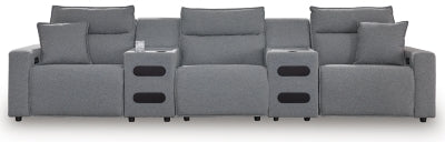 Seccional reclinable eléctrico Modmax II de 5 piezas con consolas de audio