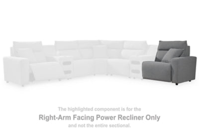 Sillón reclinable eléctrico Modmax II con el brazo derecho de frente