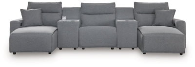 Seccional reclinable eléctrico Modmax II de 5 piezas con chaise y consolas