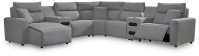 Seccional reclinable eléctrico de 7 piezas Modmax II con chaise longue y consolas de audio