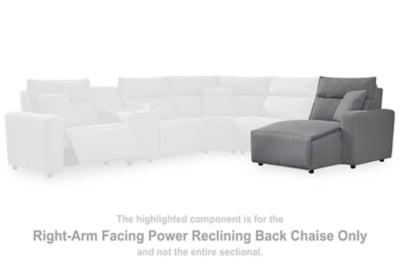 Chaise reclinable eléctrica Modmax II con respaldo de brazo derecho