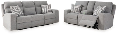 Sofá y sillón reclinables eléctricos Biscoe