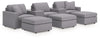 Modmax 5-Piece Sectional and 3 Ottomans