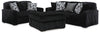 Midnight-Madness Sofa, Loveseat and Oversized Ottoman