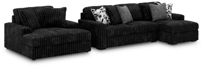 Midnight-Madness 2-Piece Sectional and Oversized Chaise