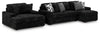 Midnight-Madness 2-Piece Sectional and Oversized Chaise
