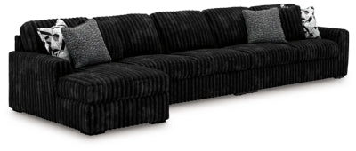 Midnight-Madness 3-Piece Sectional with Chaise