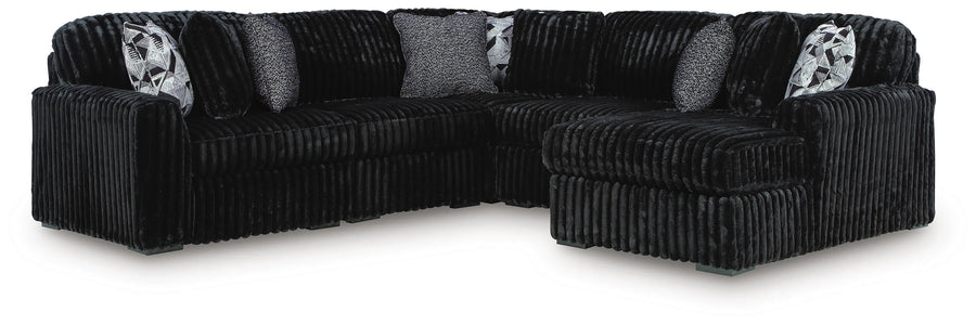 Midnight-Madness 5-Piece Sectional with Chaise