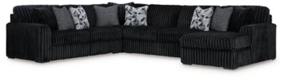 Midnight-Madness 4-Piece Sectional with Chaise