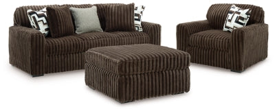 Sofá Midnight-Madness, sillón de gran tamaño y otomana decorativa